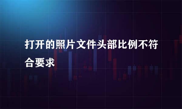 打开的照片文件头部比例不符合要求