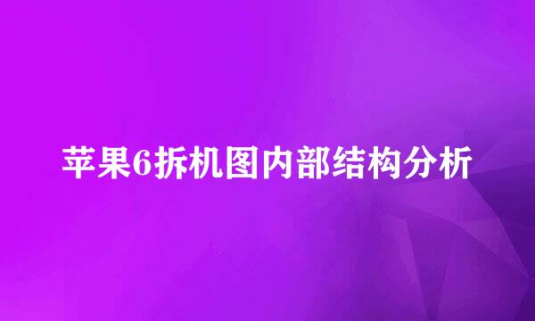 苹果6拆机图内部结构分析