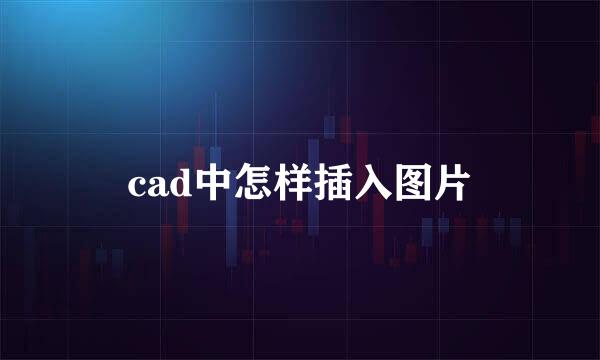 cad中怎样插入图片