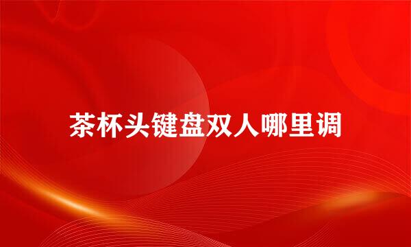 茶杯头键盘双人哪里调