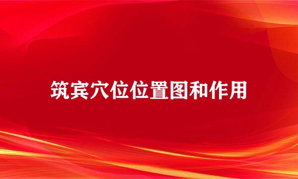 筑宾穴位位置图和作用
