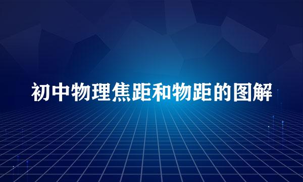 初中物理焦距和物距的图解