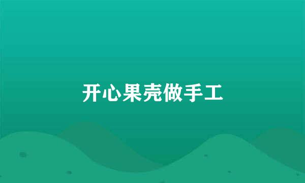 开心果壳做手工