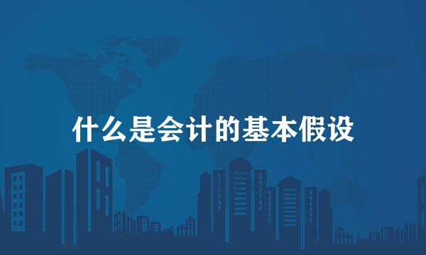 什么是会计的基本假设