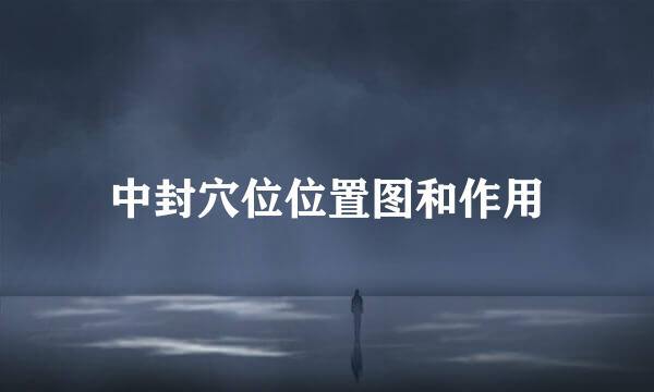 中封穴位位置图和作用