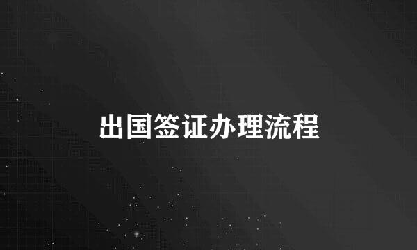 出国签证办理流程