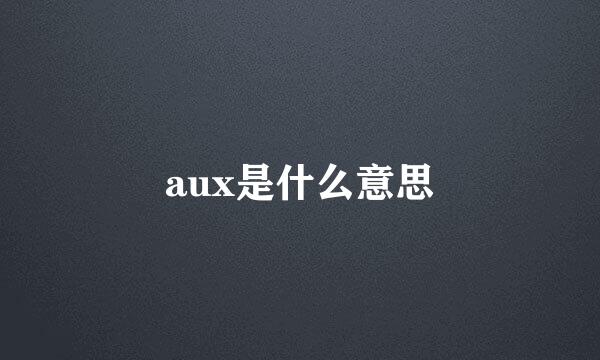 aux是什么意思