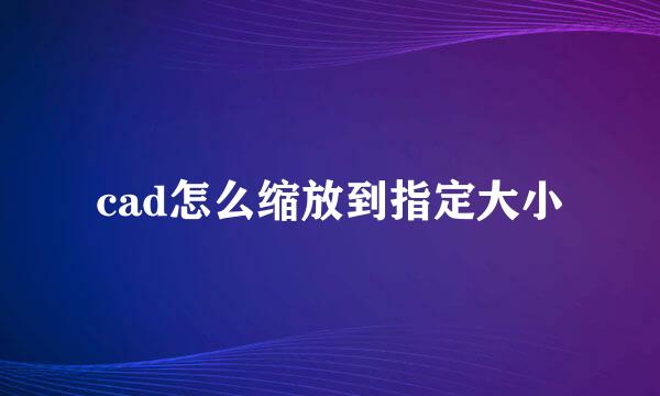 cad怎么缩放到指定大小