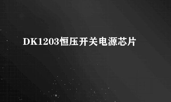 DK1203恒压开关电源芯片