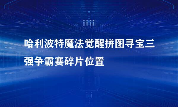 哈利波特魔法觉醒拼图寻宝三强争霸赛碎片位置