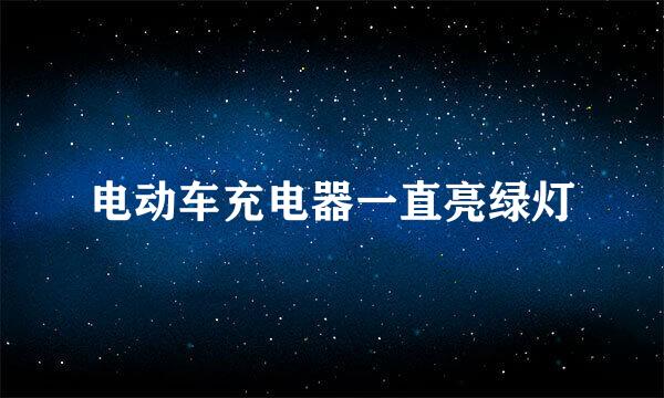 电动车充电器一直亮绿灯