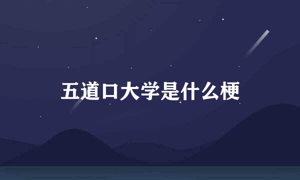 五道口大学是什么梗