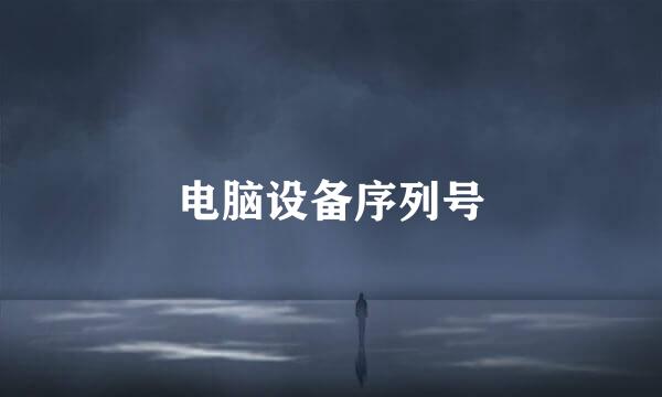 电脑设备序列号