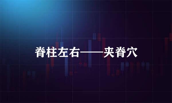 脊柱左右——夹脊穴