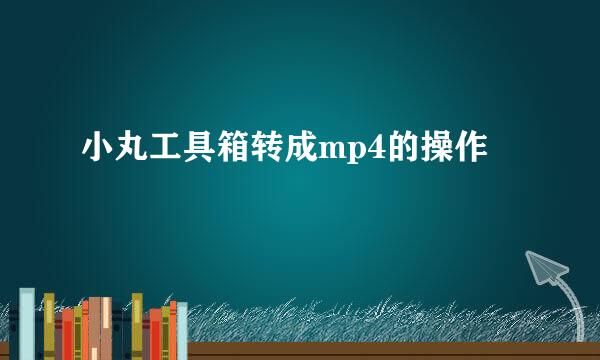 小丸工具箱转成mp4的操作
