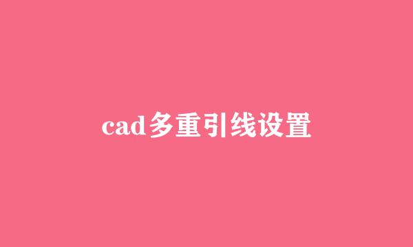 cad多重引线设置