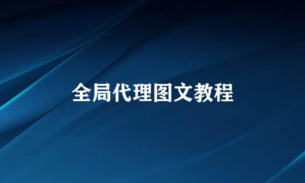 全局代理图文教程