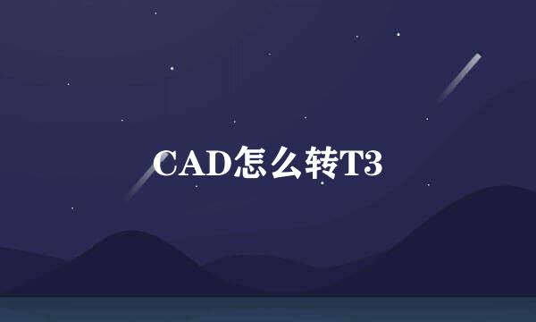 CAD怎么转T3