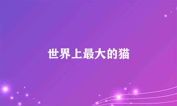 世界上最大的猫