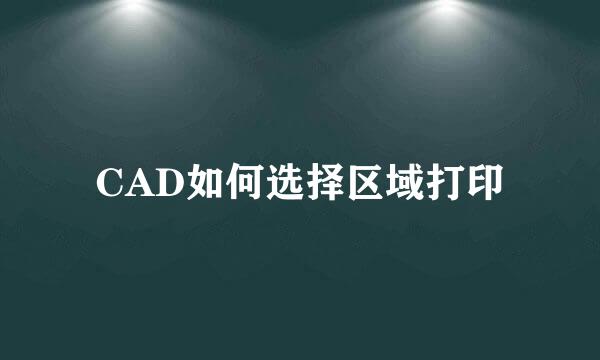 CAD如何选择区域打印