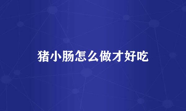 猪小肠怎么做才好吃