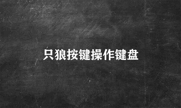 只狼按键操作键盘