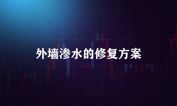 外墙渗水的修复方案
