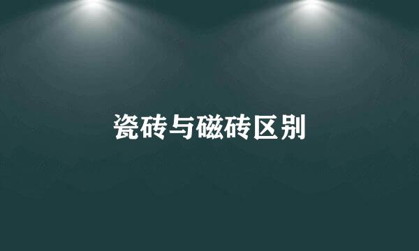 瓷砖与磁砖区别