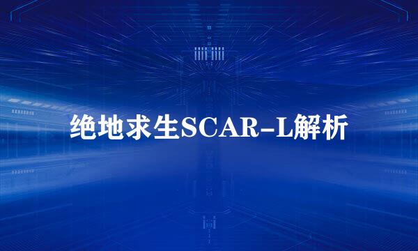 绝地求生SCAR-L解析