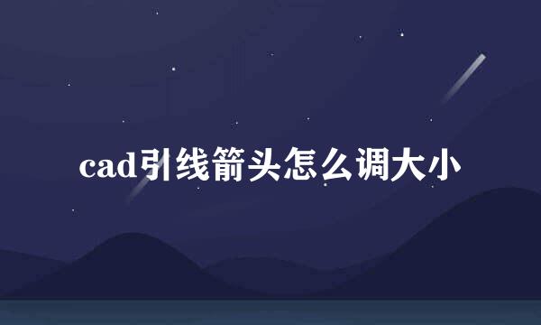 cad引线箭头怎么调大小