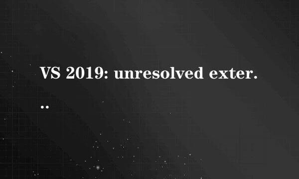 VS 2019: unresolved external symbol_main