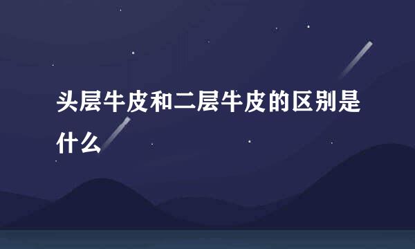 头层牛皮和二层牛皮的区别是什么