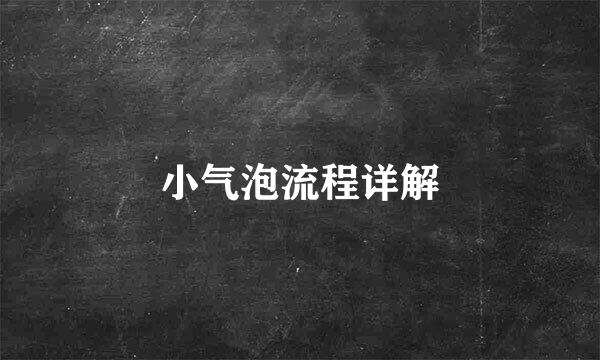 小气泡流程详解