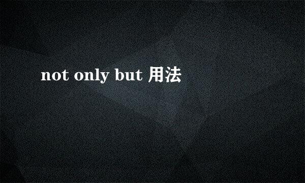 not only but 用法