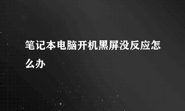 笔记本电脑开机黑屏没反应怎么办