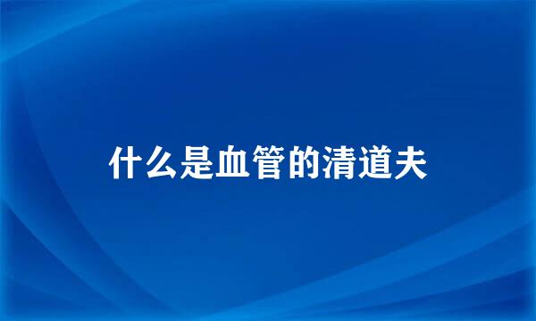 什么是血管的清道夫