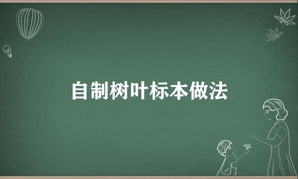 自制树叶标本做法