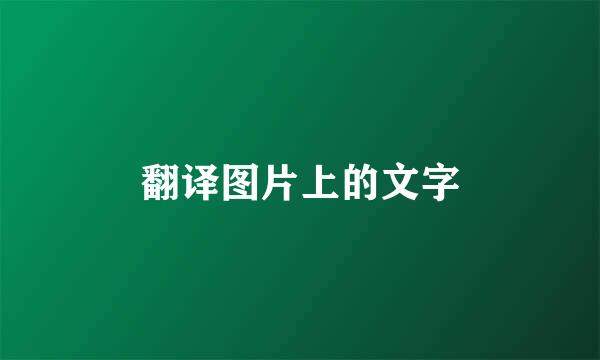 翻译图片上的文字