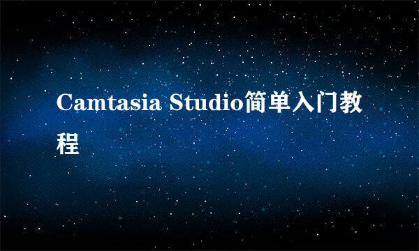 Camtasia Studio简单入门教程