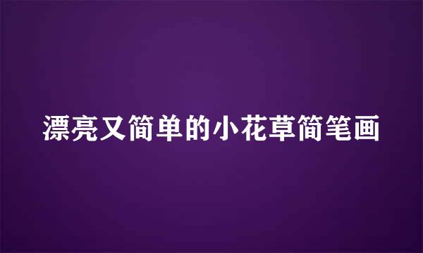 漂亮又简单的小花草简笔画