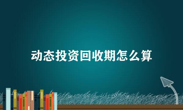 动态投资回收期怎么算