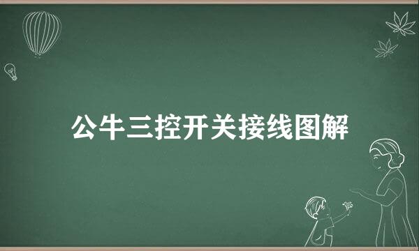 公牛三控开关接线图解