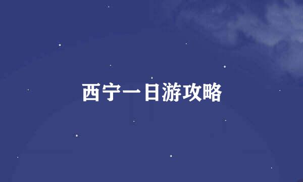 西宁一日游攻略