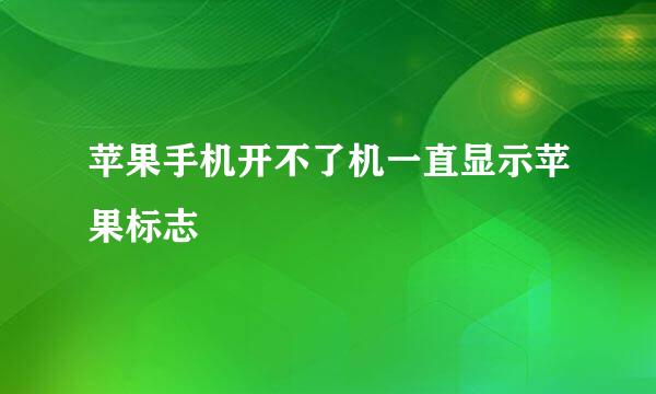 苹果手机开不了机一直显示苹果标志