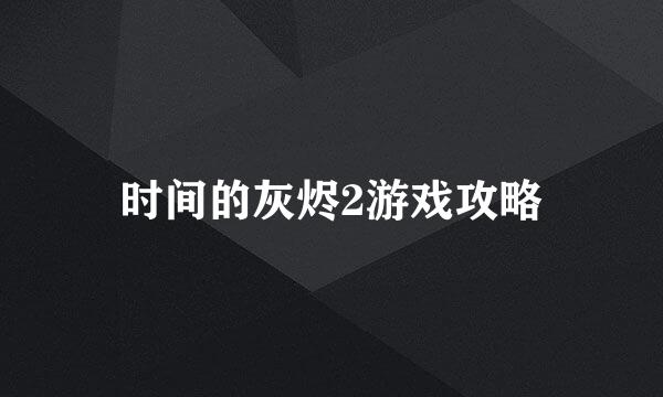 时间的灰烬2游戏攻略