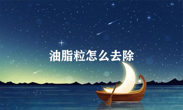 油脂粒怎么去除
