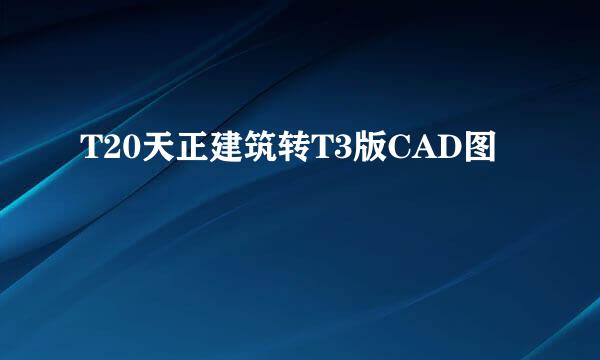 T20天正建筑转T3版CAD图