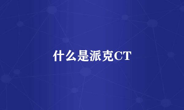 什么是派克CT