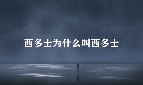 西多士为什么叫西多士