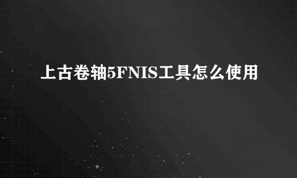 上古卷轴5FNIS工具怎么使用